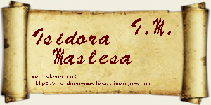 Isidora Masleša vizit kartica